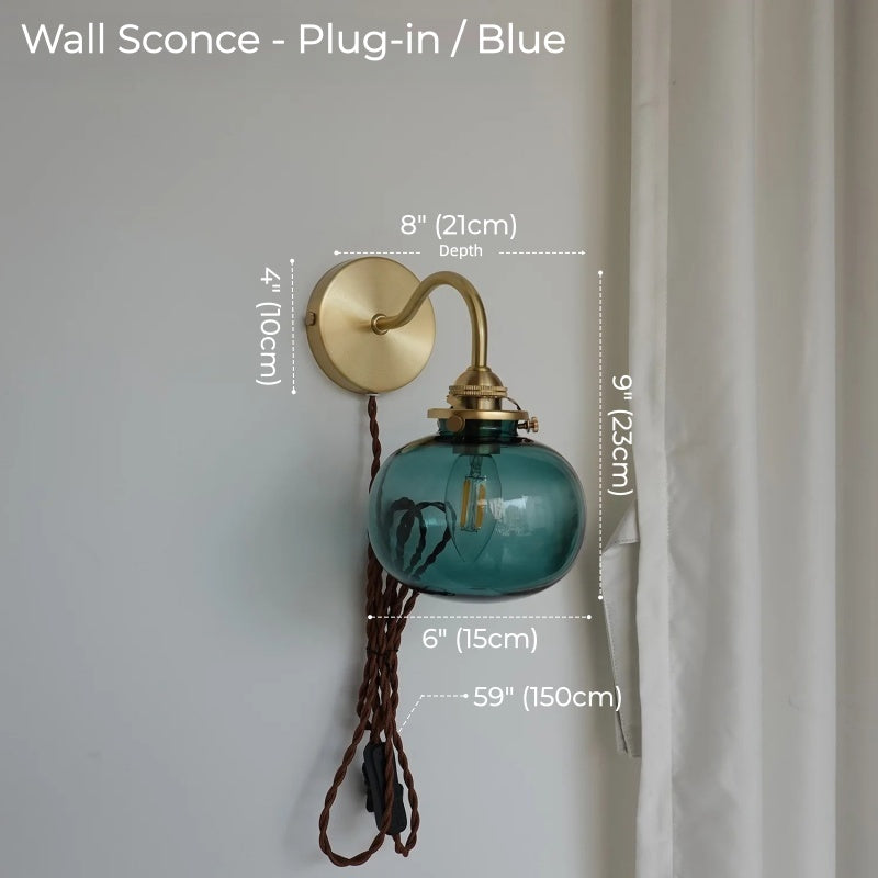 Evelyn Glass Globe Wall Sconce & Ceiling Light