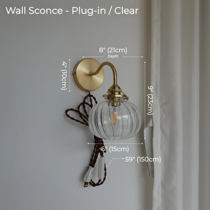 Evelyn Glass Globe Wall Sconce & Ceiling Light