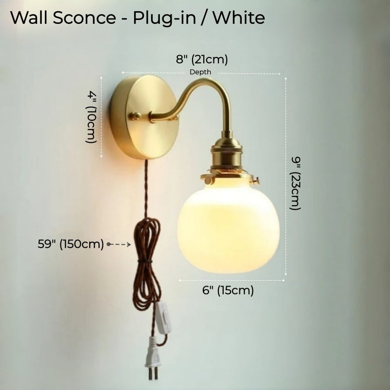 Evelyn Glass Globe Wall Sconce & Ceiling Light