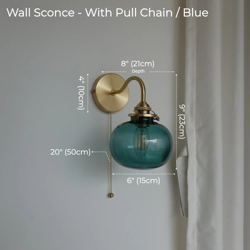 Evelyn Glass Globe Wall Sconce & Ceiling Light