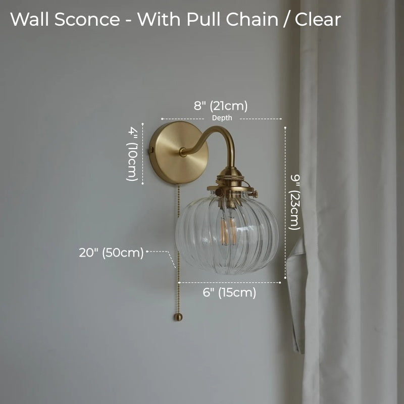 Evelyn Glass Globe Wall Sconce & Ceiling Light