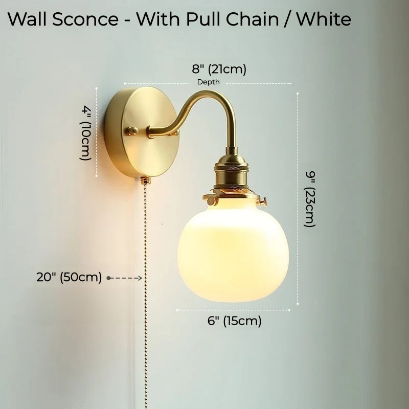 Evelyn Glass Globe Wall Sconce & Ceiling Light