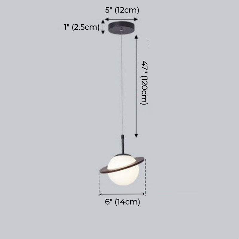 Nordic Planet Wood Pendant Light