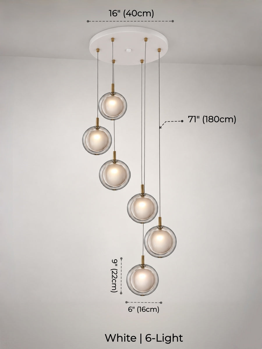 Nordic Acrylic Staircase Cluster Pendant Light