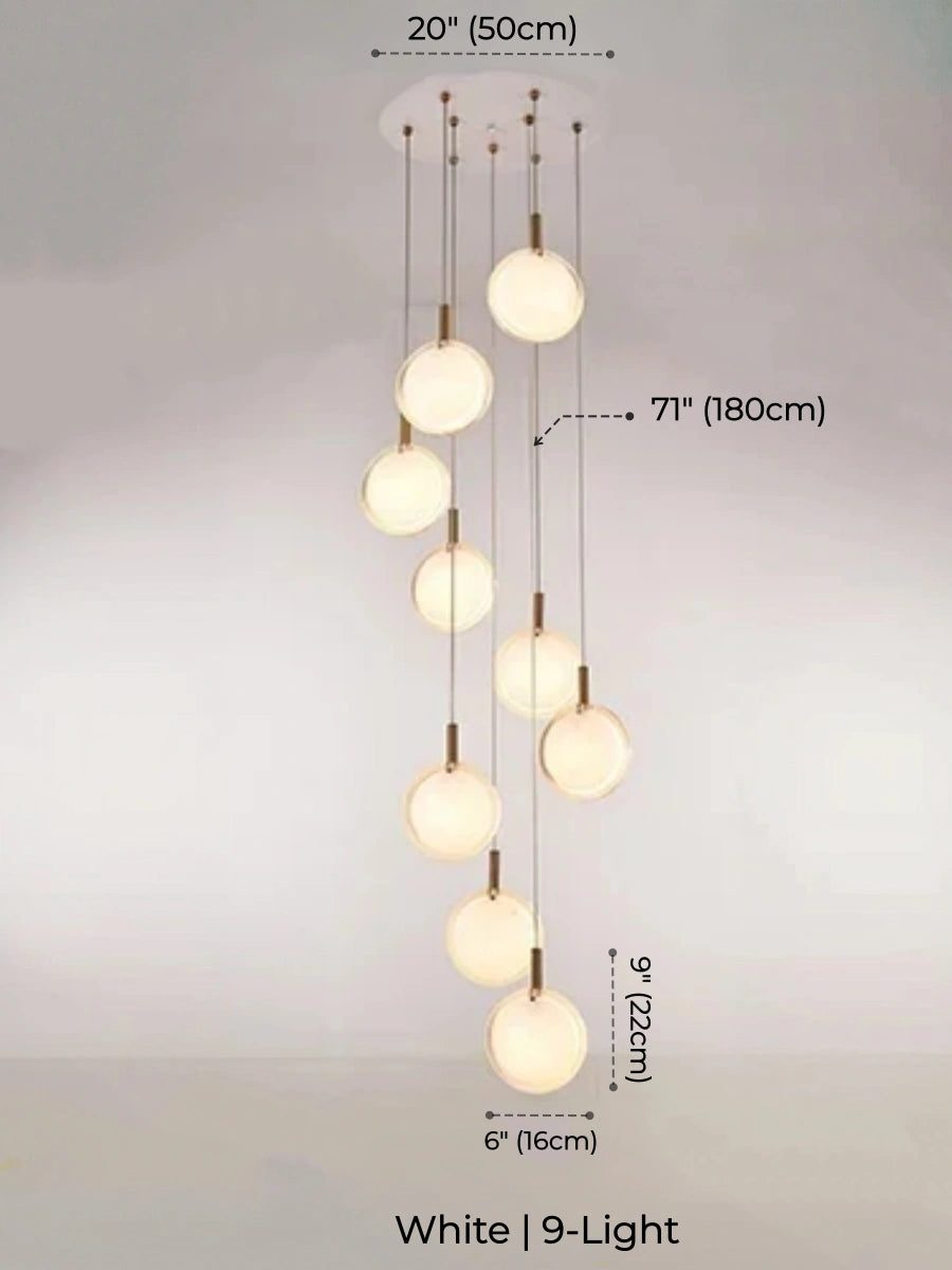 Nordic Acrylic Staircase Cluster Pendant Light