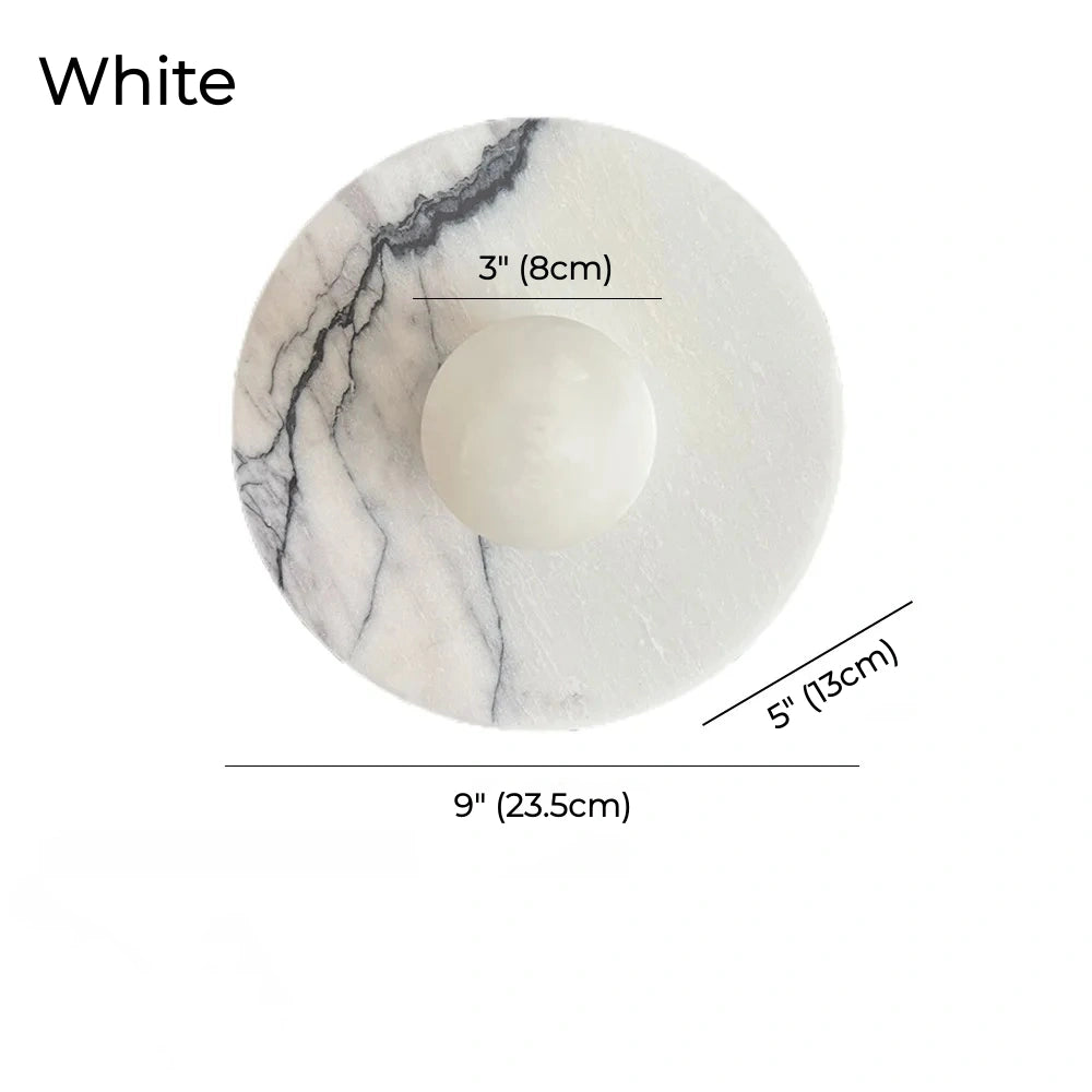 Luna Alabaster Disc Wall Light