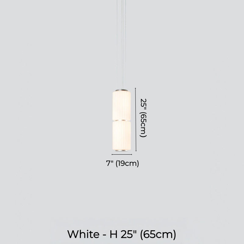 Mallory Column Glass Vertical Pendant Light