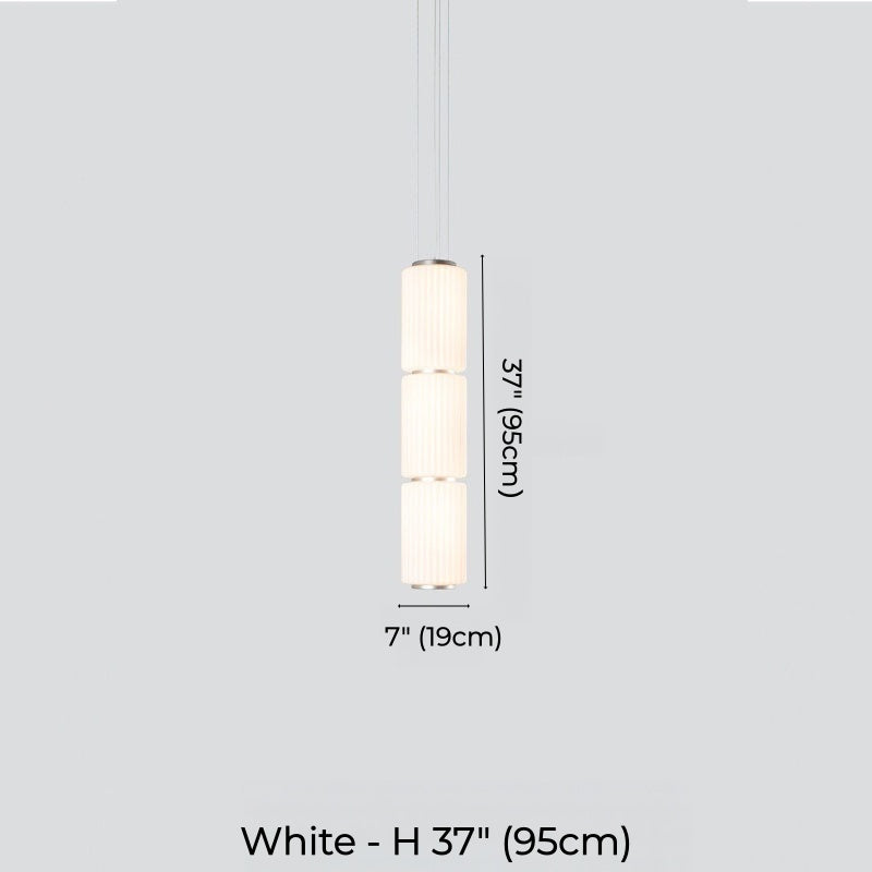 Mallory Column Glass Vertical Pendant Light