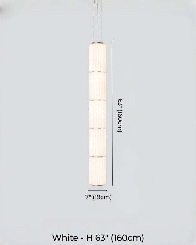 Mallory Column Glass Vertical Pendant Light
