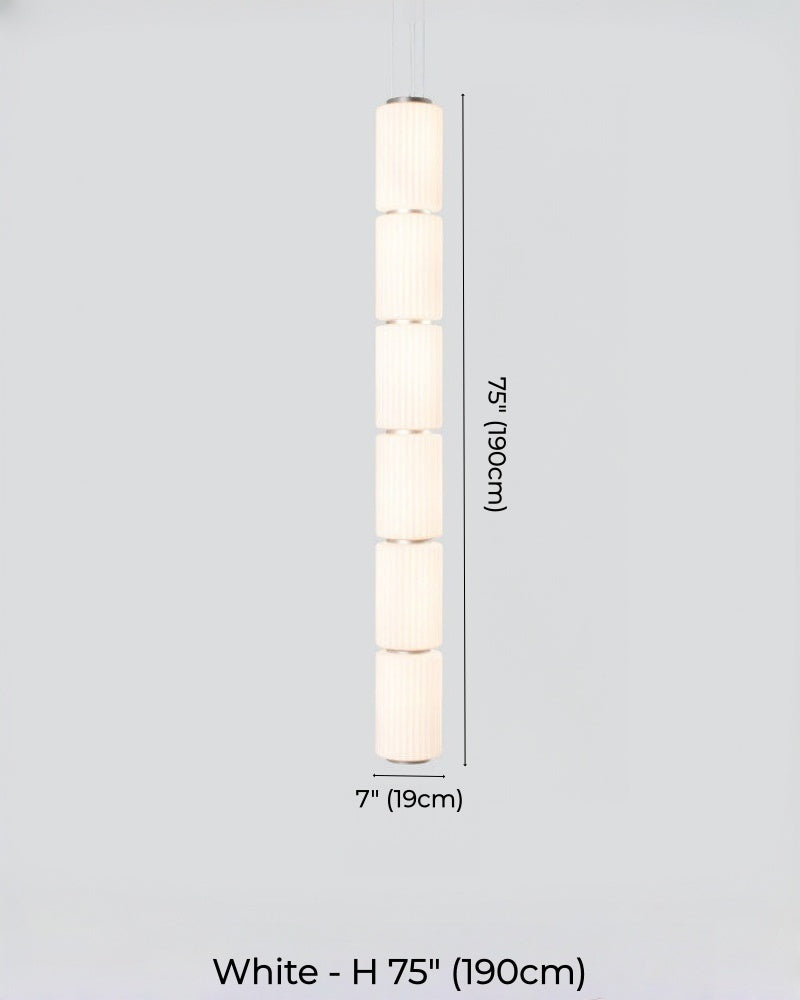 Mallory Column Glass Vertical Pendant Light