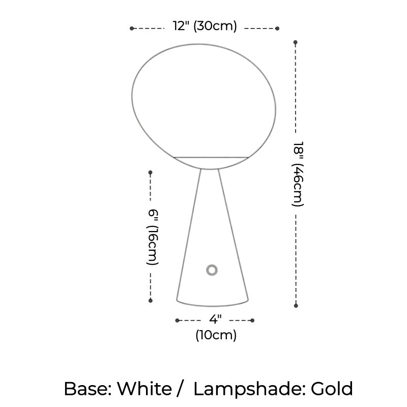 Tambora Lava Conical Table Lamp