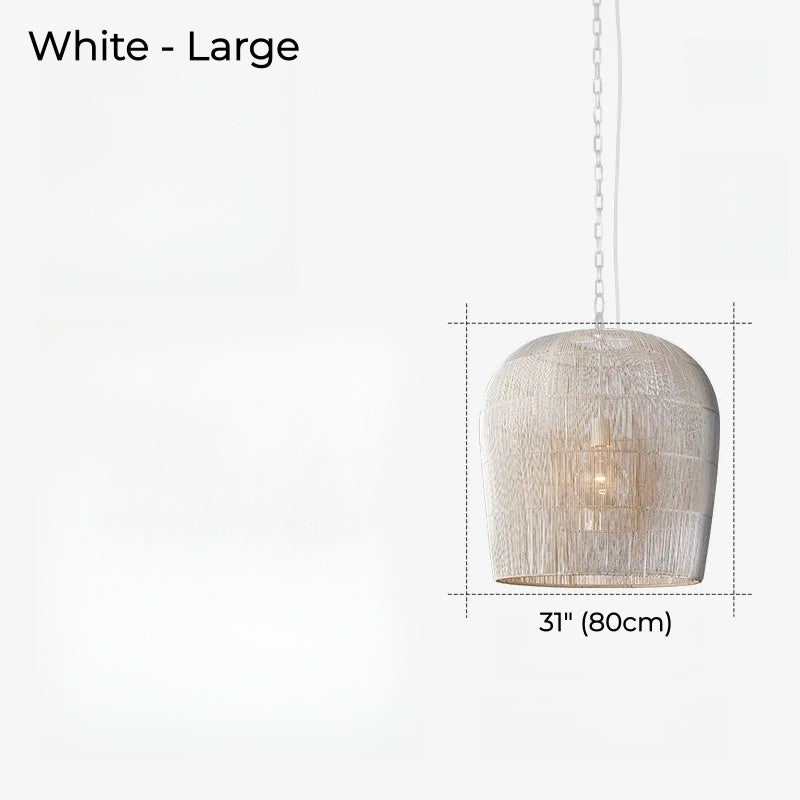 Modern Kitchen Island Black Rattan Pendant Light