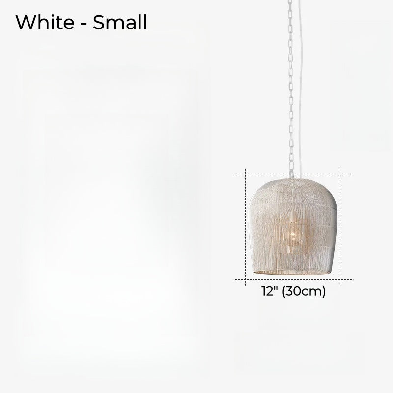 Modern Kitchen Island Black Rattan Pendant Light