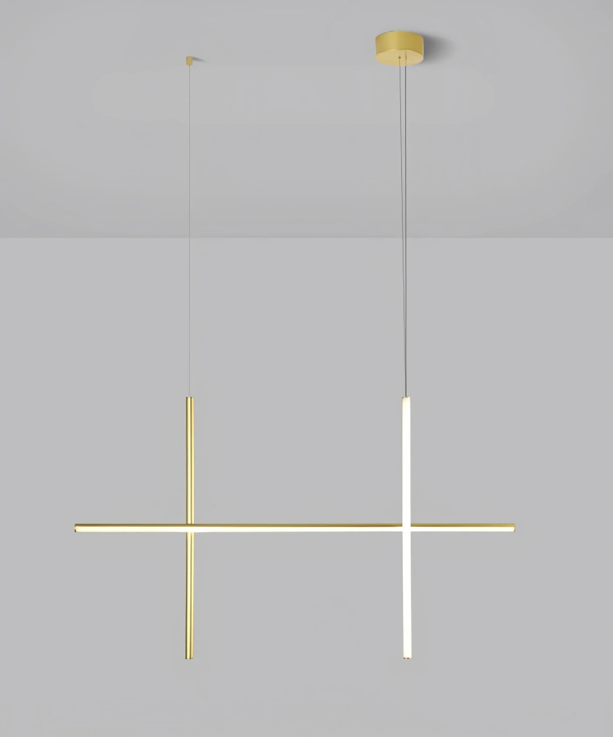 Minimalist Modular Aluminum Tube LED Chandelier