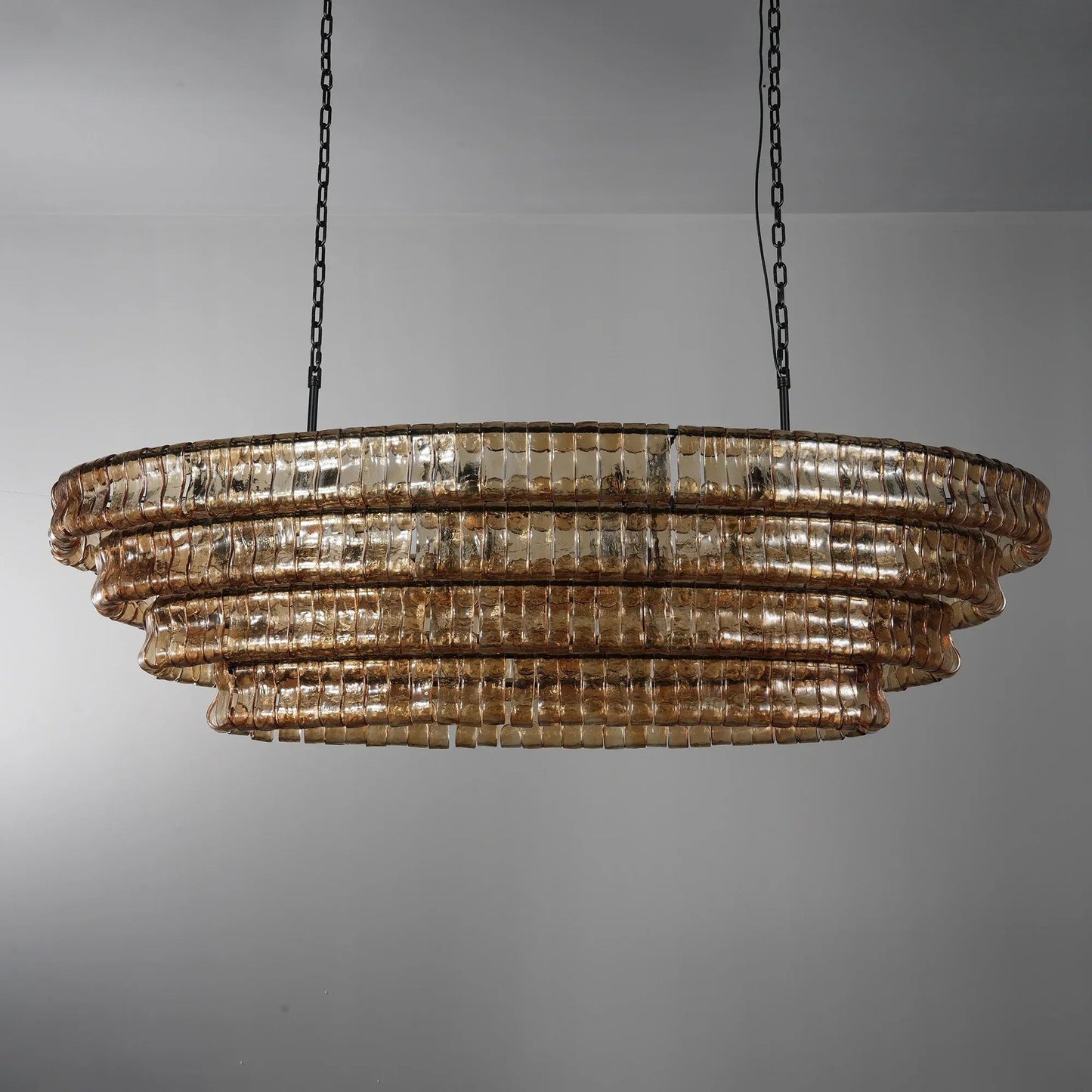 Juliet Multi-Tier Oval Crystal Chandelier