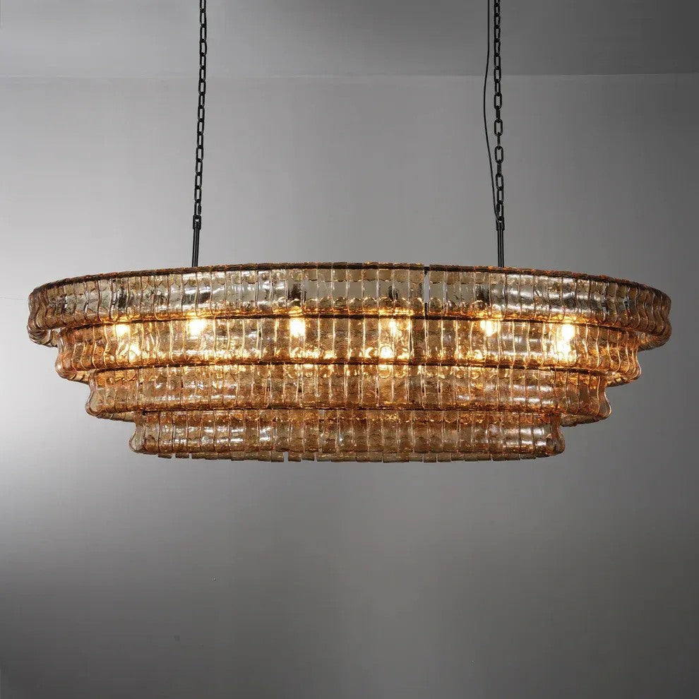 Juliet Multi-Tier Oval Crystal Chandelier