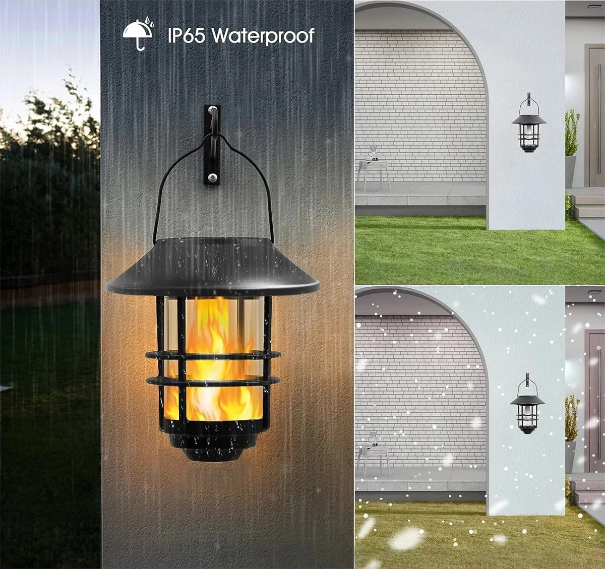 Ashford Flickering Flame Solar Wall Lantern