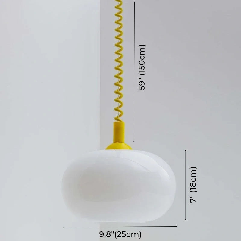 Spring Wire Pendant Light, Adjustable Height Pendant Light, Macaron