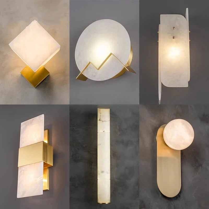 Daphne Laurel Alabaster Wall Sconce