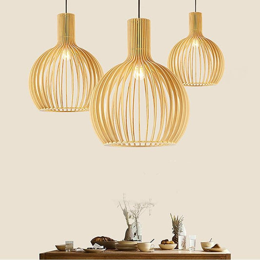 Japanese Villa Ubud Wood Pendant Light