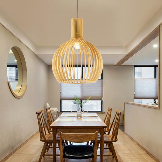 Japanese Villa Ubud Wood Pendant Light