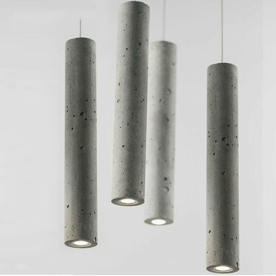 Cylinder Cement LED Lighting, Gray