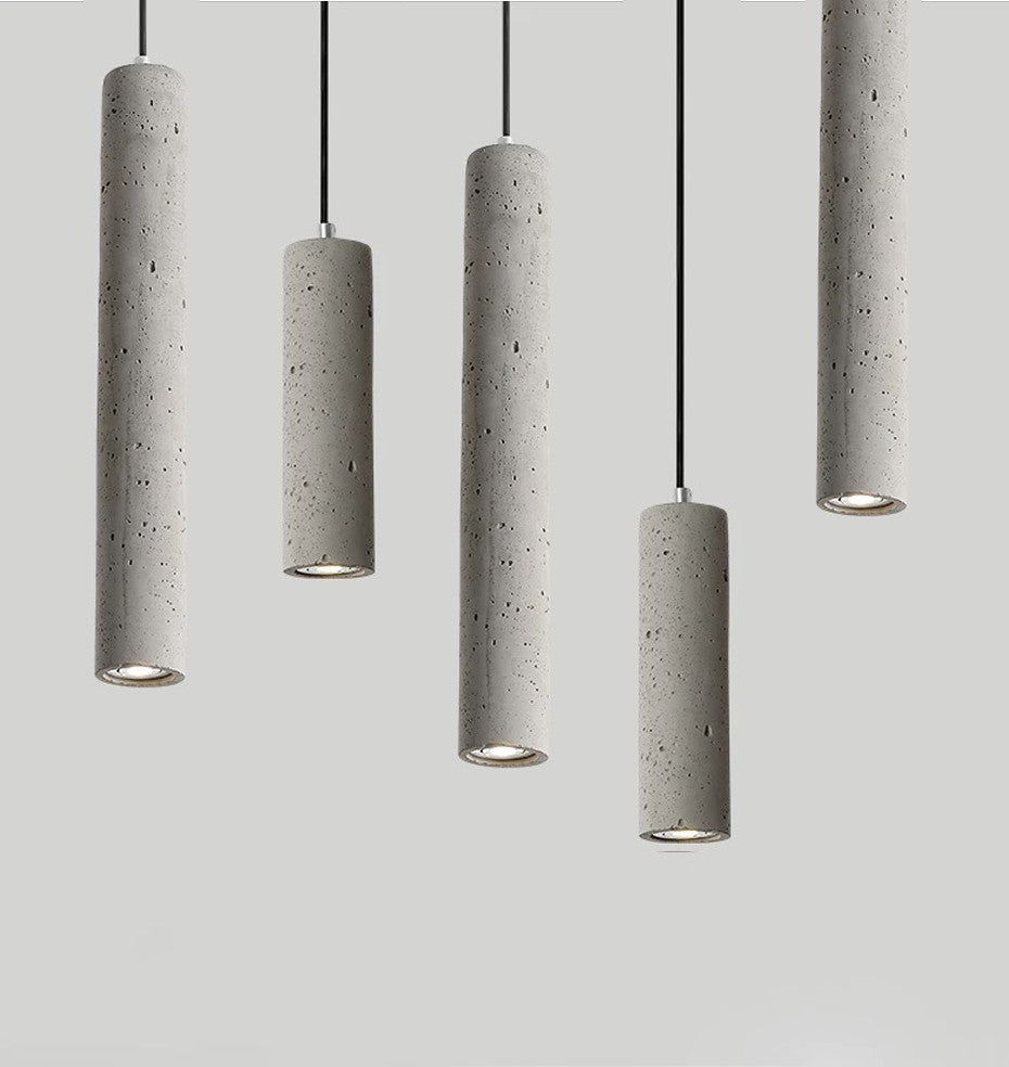 Cylinder Cement LED Lighting, Gray