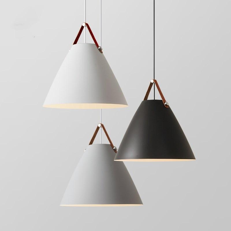 Leather Strap Nordic Modern Pendant Light