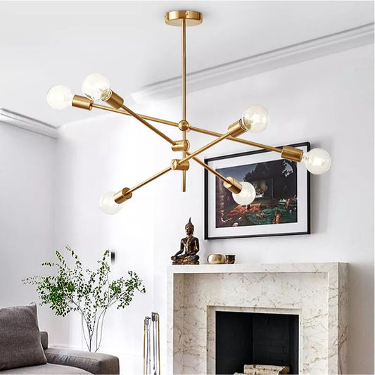 Satellite 6 Lights Metal Pendant Light, 180° Rotatable