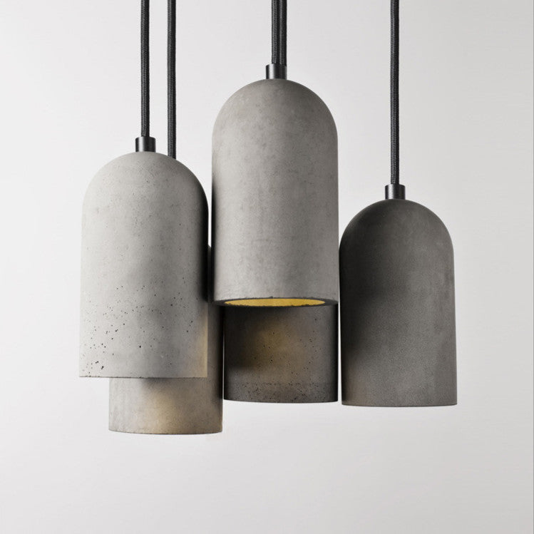 Simple Cement Light Fixture, Gray