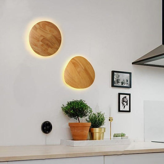 Modern Minimalist Wood LED Wall Light