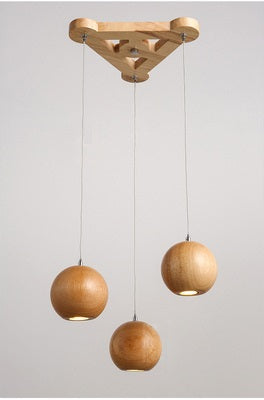 Wood Nordic Minimalist Globe Pendant Light