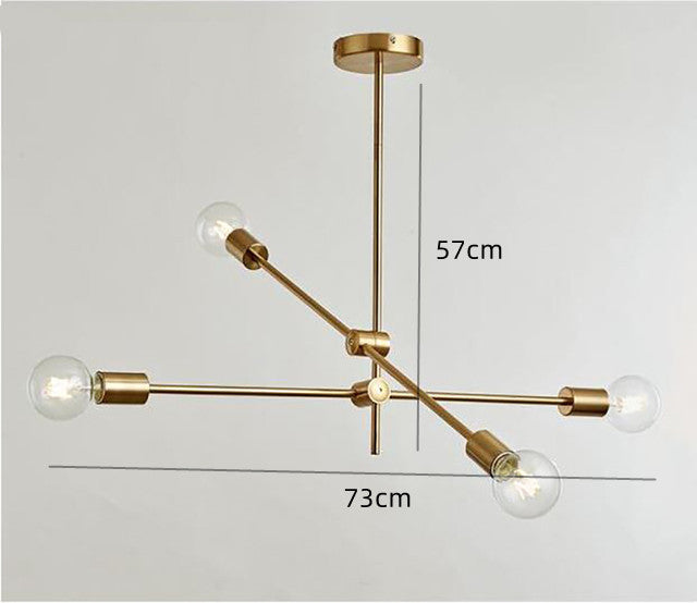 Satellite 6 Lights Metal Pendant Light, 180° Rotatable