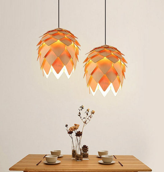 Nordic Pinecone Wood Chandelier