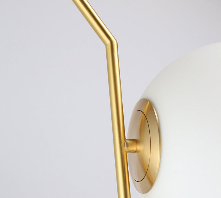 Sloped Globe Glass Table Lamp