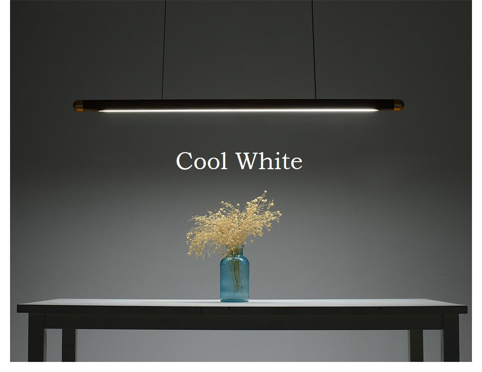 Black Walnut Minimalist LED Chandelier