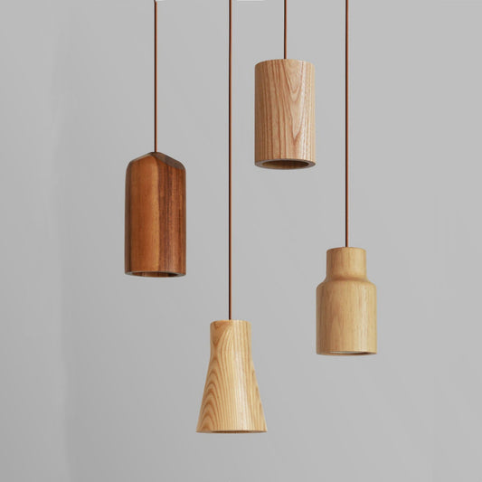 Japanese Minimalist Wood Pendant Light