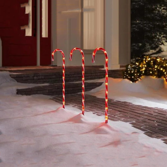 Christmas Candy Cane LED Lights Solar or USB Powered