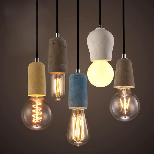 Nessa Concrete Bulb Pendant Light