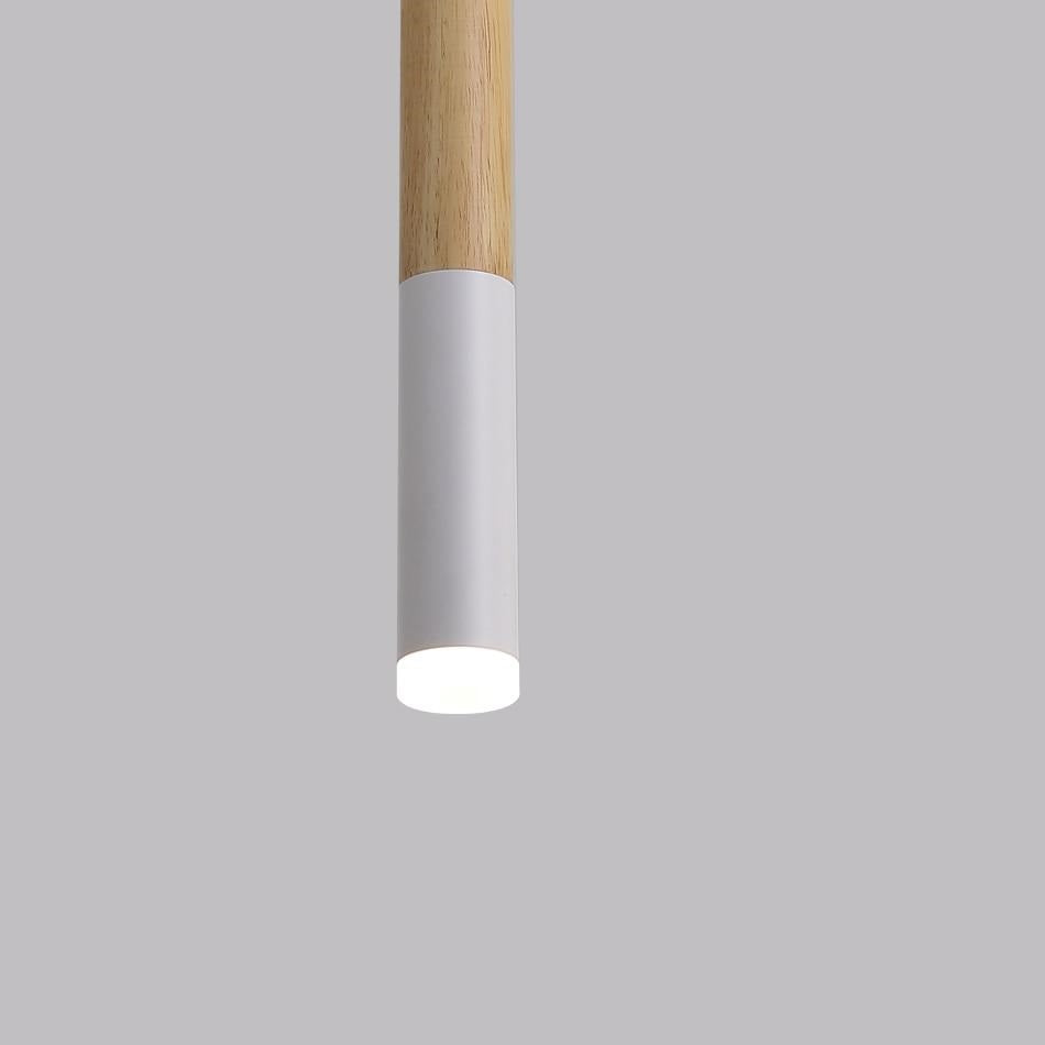 LED Cafe Long Tube Wood LED Droplight