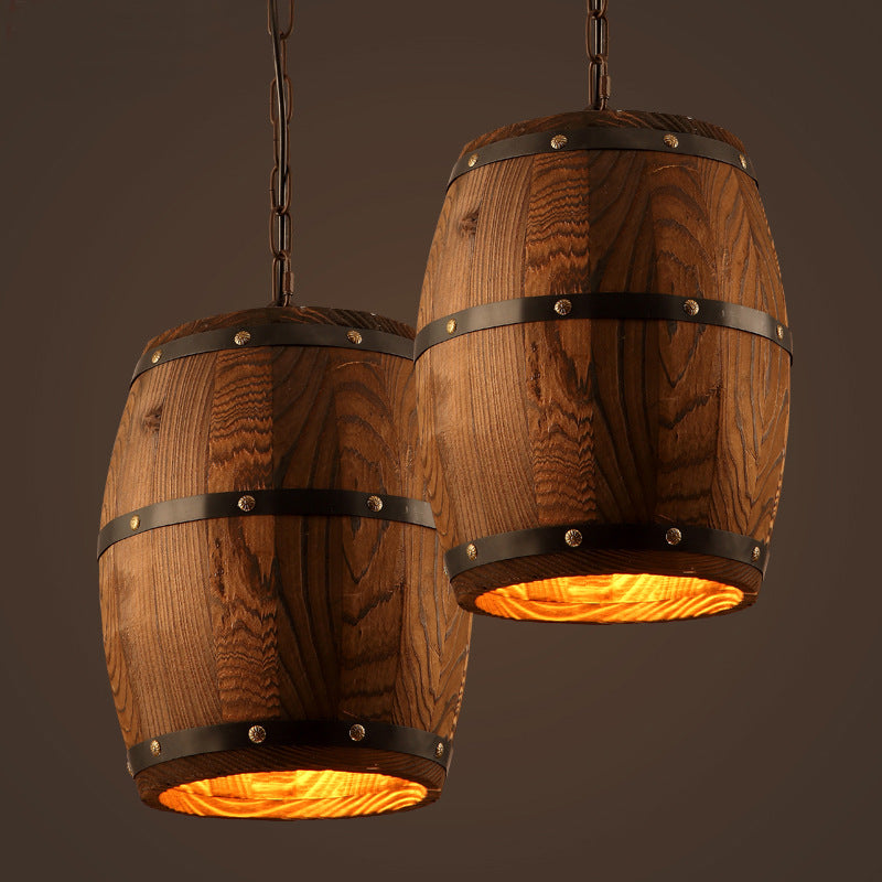 American Wood Bucket Light