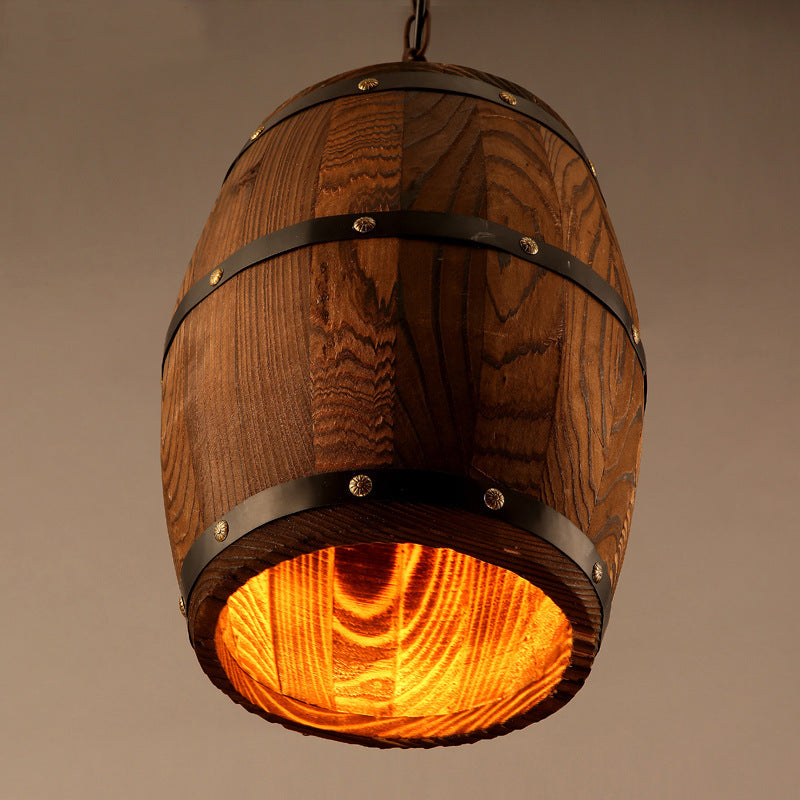 American Wood Bucket Light