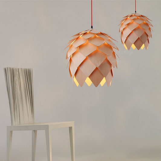Nordic Pinecone Wood Chandelier