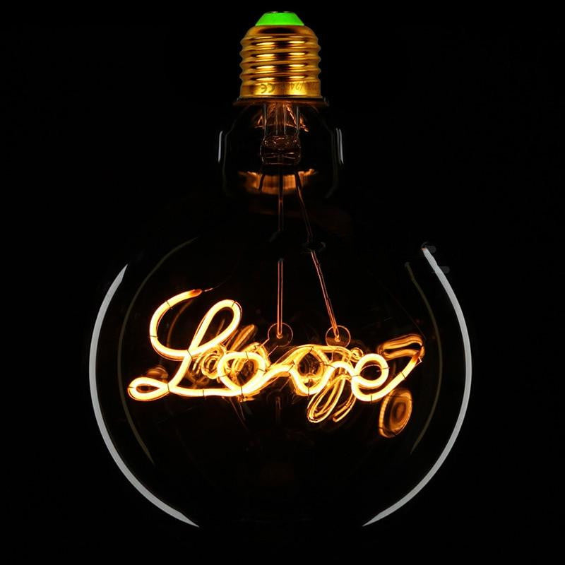 "Love Me Love My Dog" Edison Light Bulb,  Indoor Outdoor