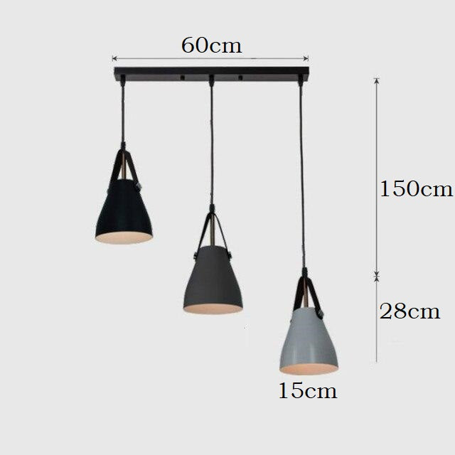 Leather Strap Bell Modern Pendant Light