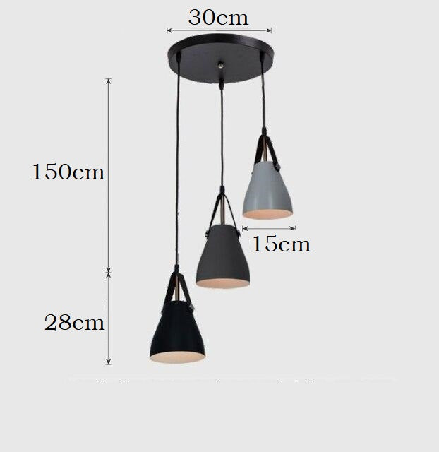 Leather Strap Bell Modern Pendant Light