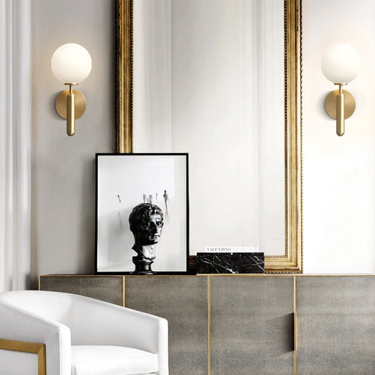 Kirk Globe Glass Wall Lamp