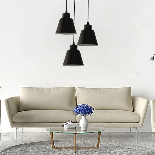 Neutral Color White Black Metal Pendant Light