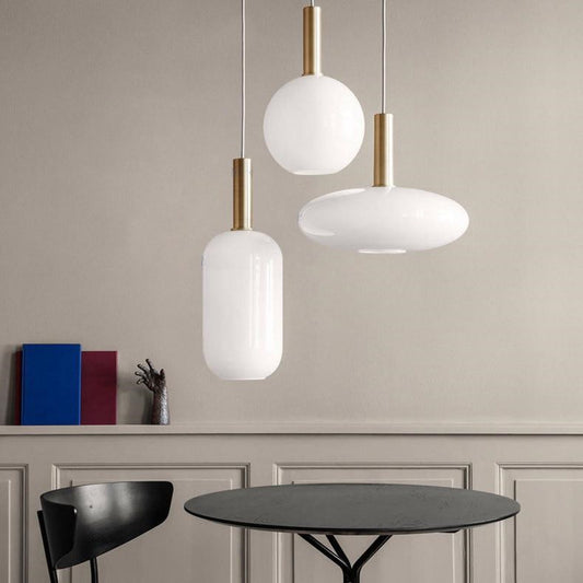 Nordic Milk White Glass Pendant Light