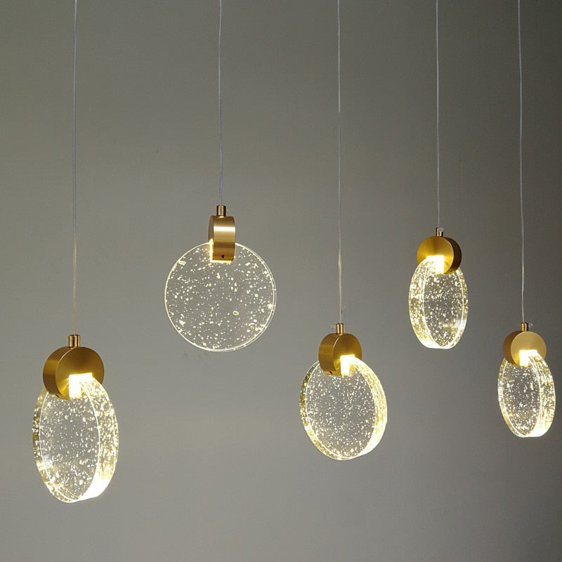 Nordic Seeded Glass LED Pendant Light